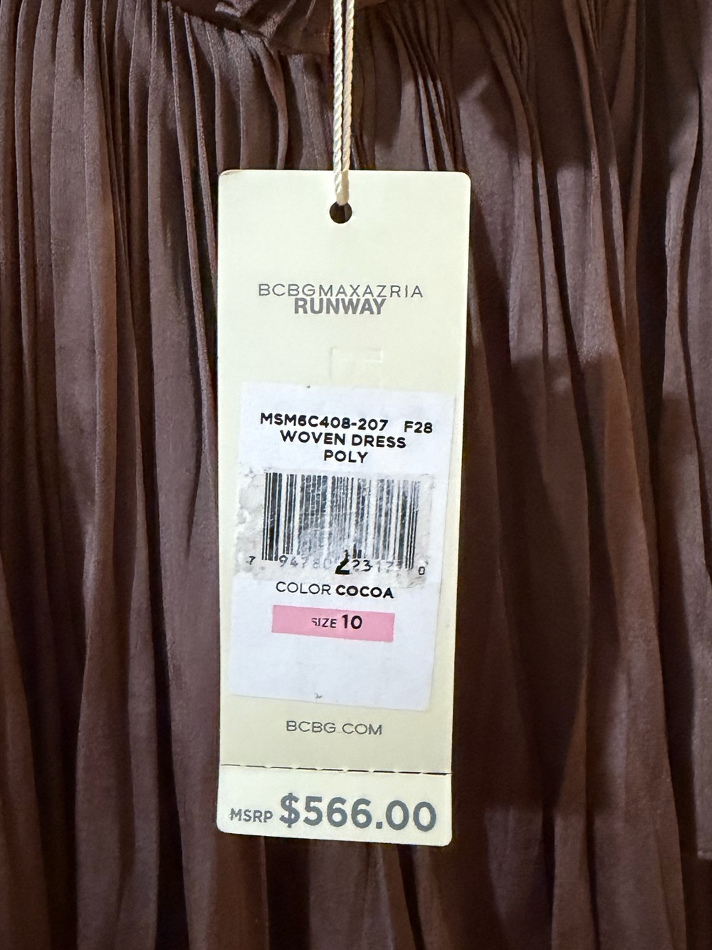 BCBG MAX AZRIA RUNWAY Tiered Brown V-Neck Ruffle Mini Dress Size 10 NWT. $566.00 - Picture 5 of 13